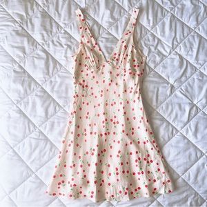 NWT Zara Cherry Satin Dress